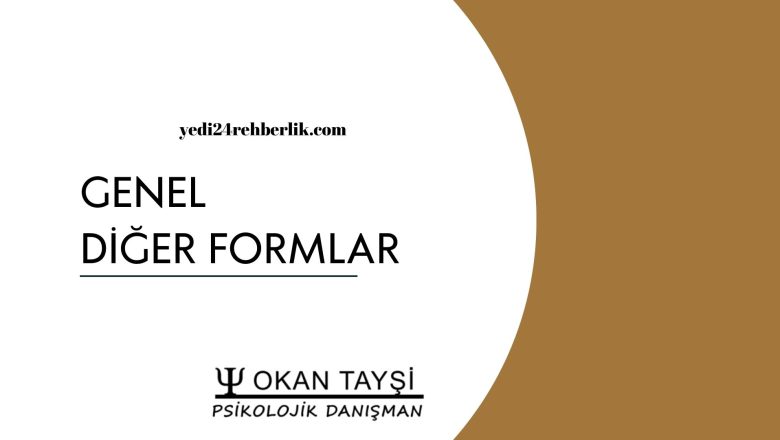  GENEL-DİĞER FORMLAR