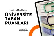 ÜNİVERSİTE TABAN PUANLARI